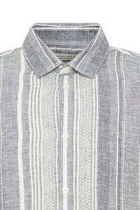 Casual Friday - Anton SS Linen Striped Shirt