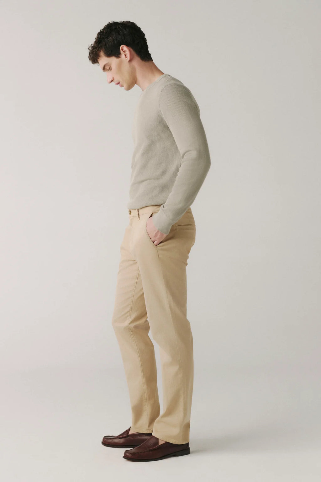Warp + Weft - Ord Straight Twill Trouser - Weathered Oak