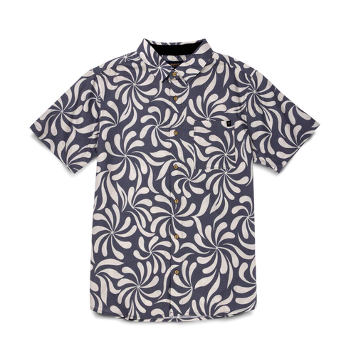 Roark - Journey Woven SS Shirt - Abstract Swirl Slate