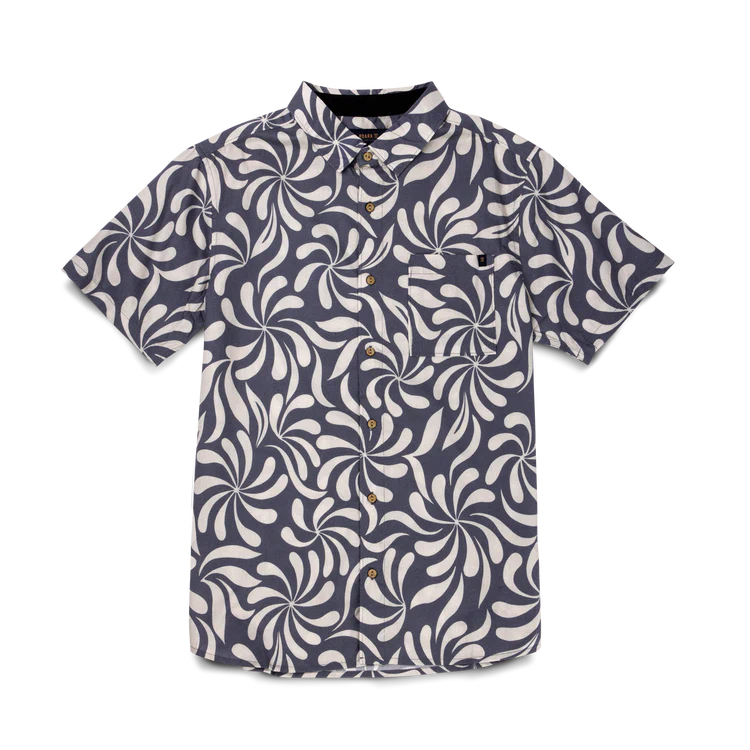 Roark - Journey Woven SS Shirt - Abstract Swirl Slate