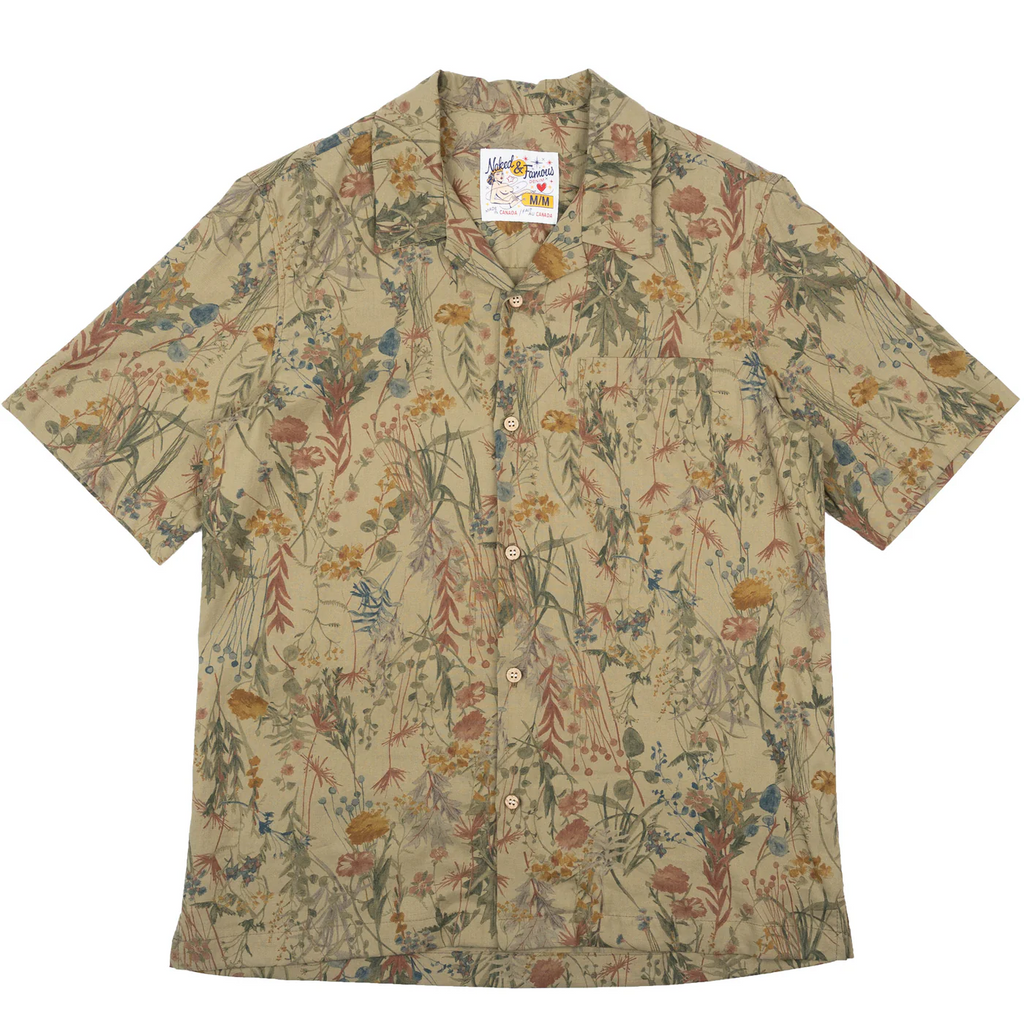 Naked & Famous - Aloha Shirt - Flowers Painting