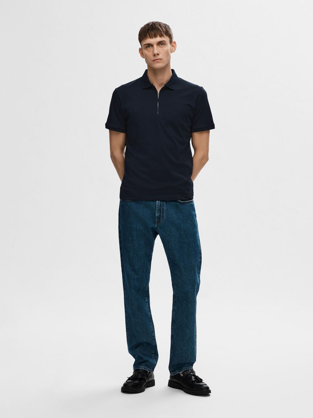 Selected - Fave Zip Polo Shirt