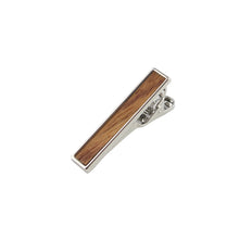 Load image into Gallery viewer, DiBi - Wooden Inlay Silver Tie Bar