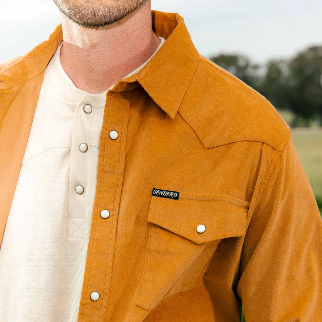 Sendero Provisions Co. The Wyatt Pearl Snap Long Sleeve Corduroy Shirt