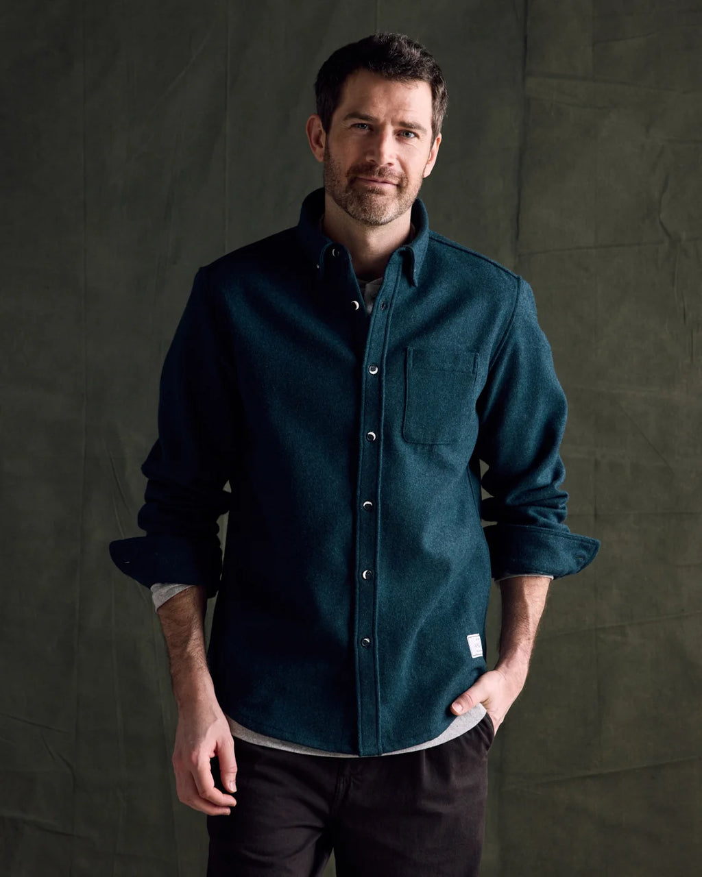 Anian - Modern Melton Wool Overshirt