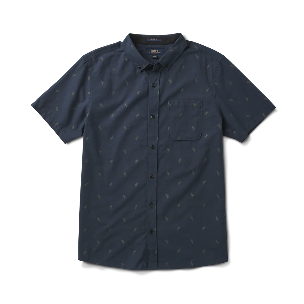 Roark - Scholar Oxford Shirt - Dark Navy Crosshatch