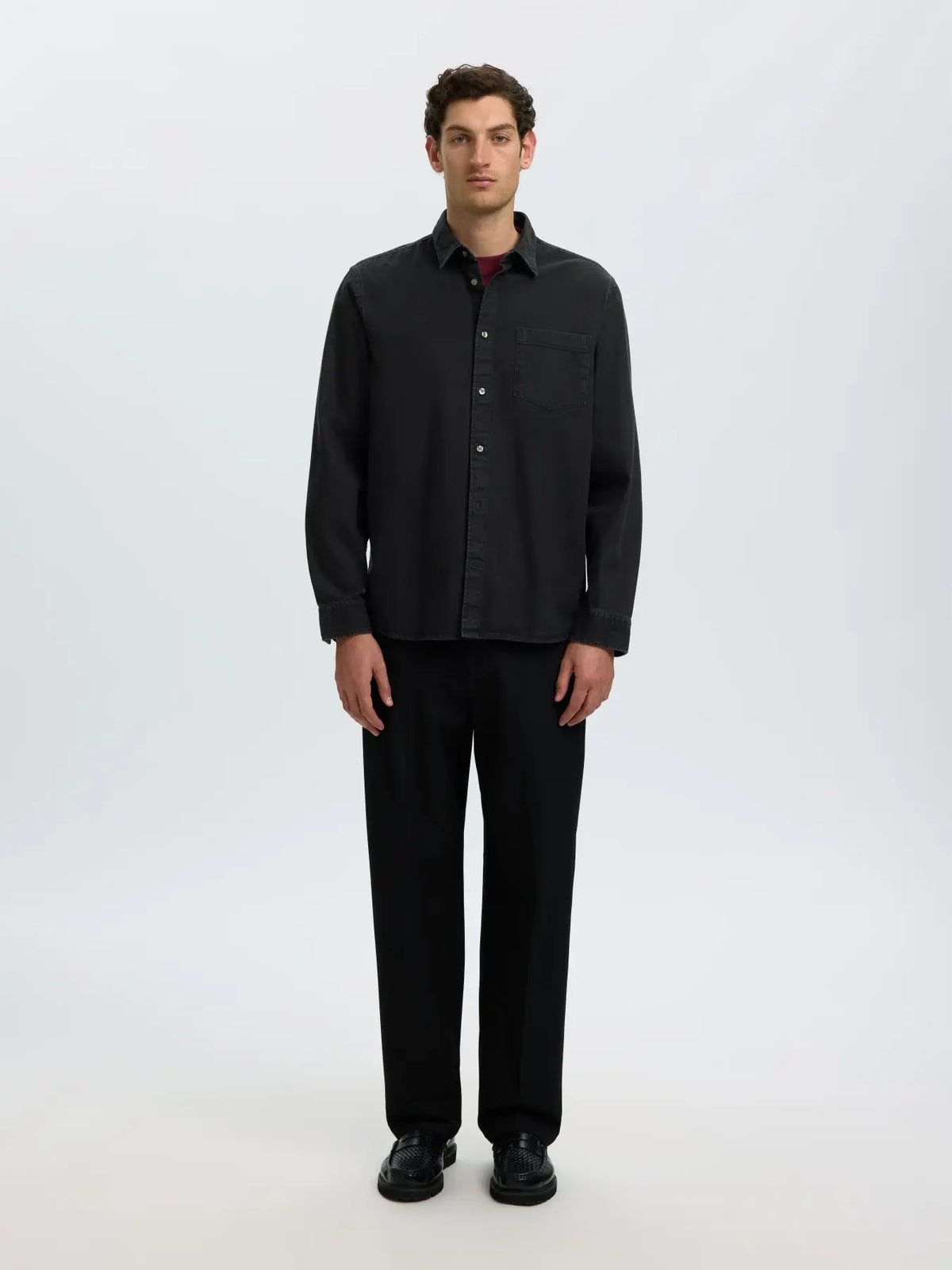 SELECTED - CARLO  DENIM LONG SLEEVE SHIRT