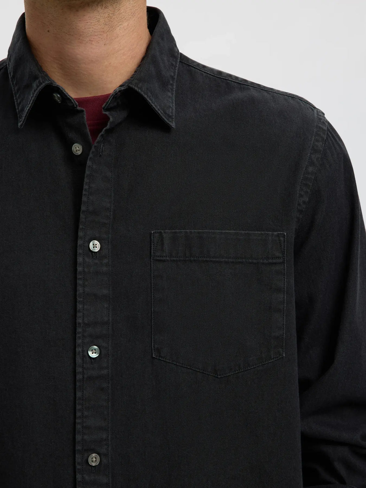 SELECTED - CARLO  DENIM LONG SLEEVE SHIRT