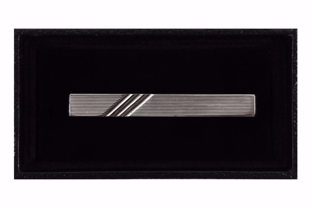DiBi - Silver Three Stripes Tie Clip