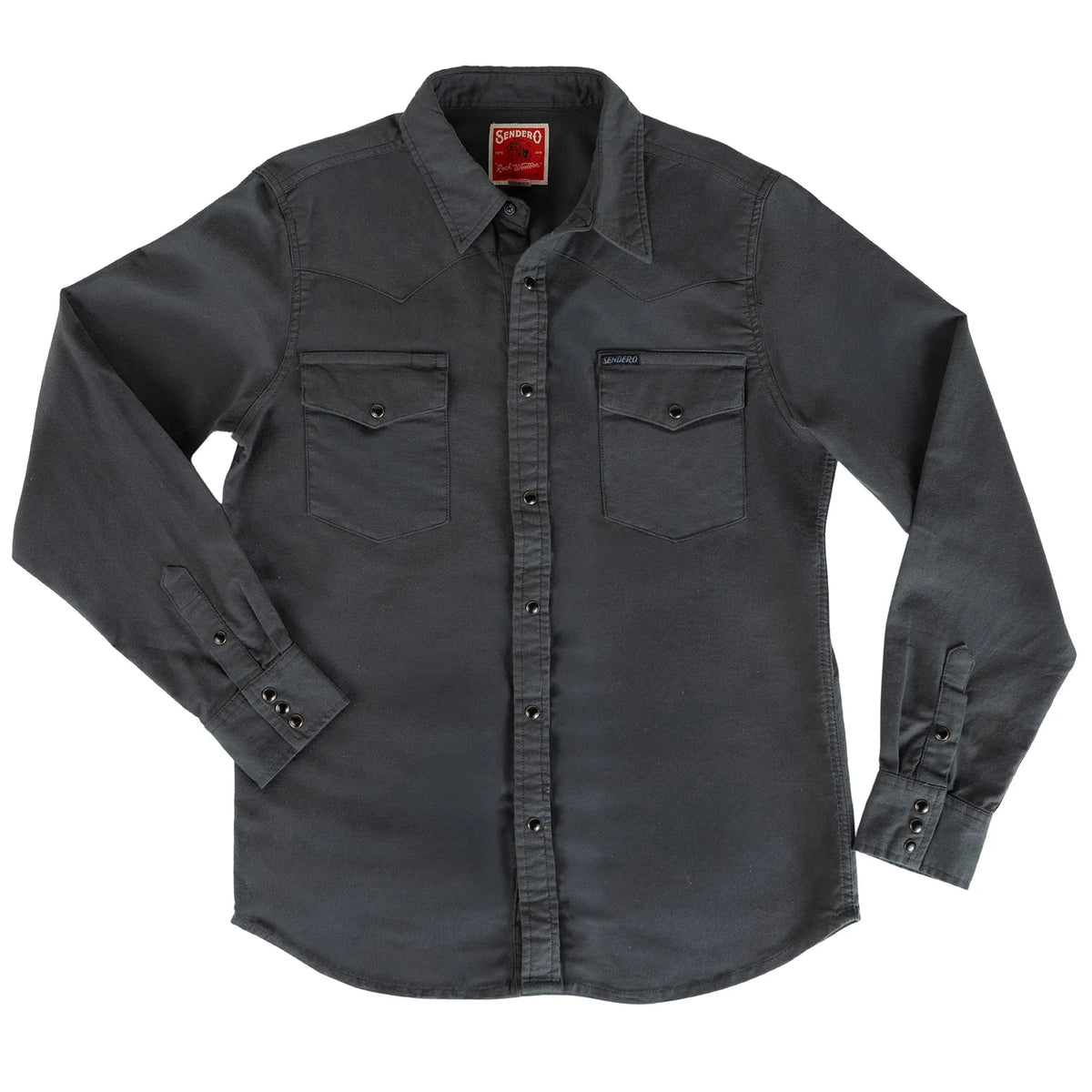 Sendero Provisions Co. The Wyatt Pearl Snap Long Sleeve Solid Shirt