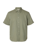 Selected - Claus Clay Linen Blend Short Sleeve Shirt