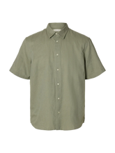 Load image into Gallery viewer, Selected - Claus Clay Linen Blend Short Sleeve Shirt