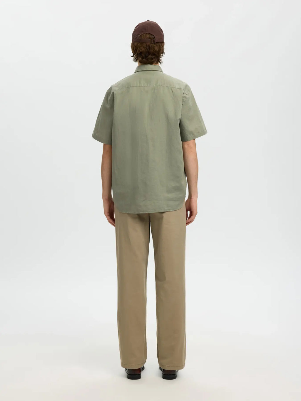 Selected - Claus Clay Linen Blend Short Sleeve Shirt