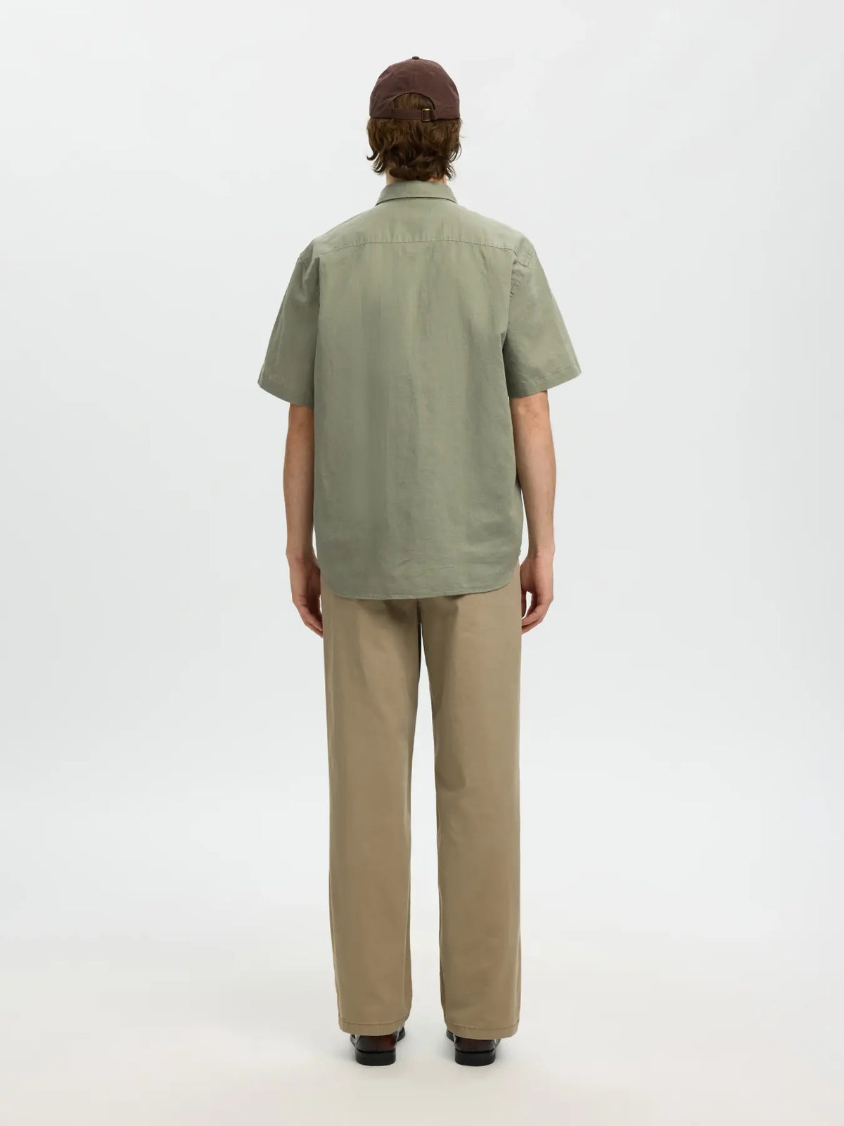 Selected - Claus Clay Linen Blend Short Sleeve Shirt