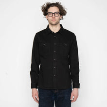 Load image into Gallery viewer, Unbranded Work Shirt - 12 oz. solid black selvedge