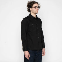 Load image into Gallery viewer, Unbranded Work Shirt - 12 oz. solid black selvedge