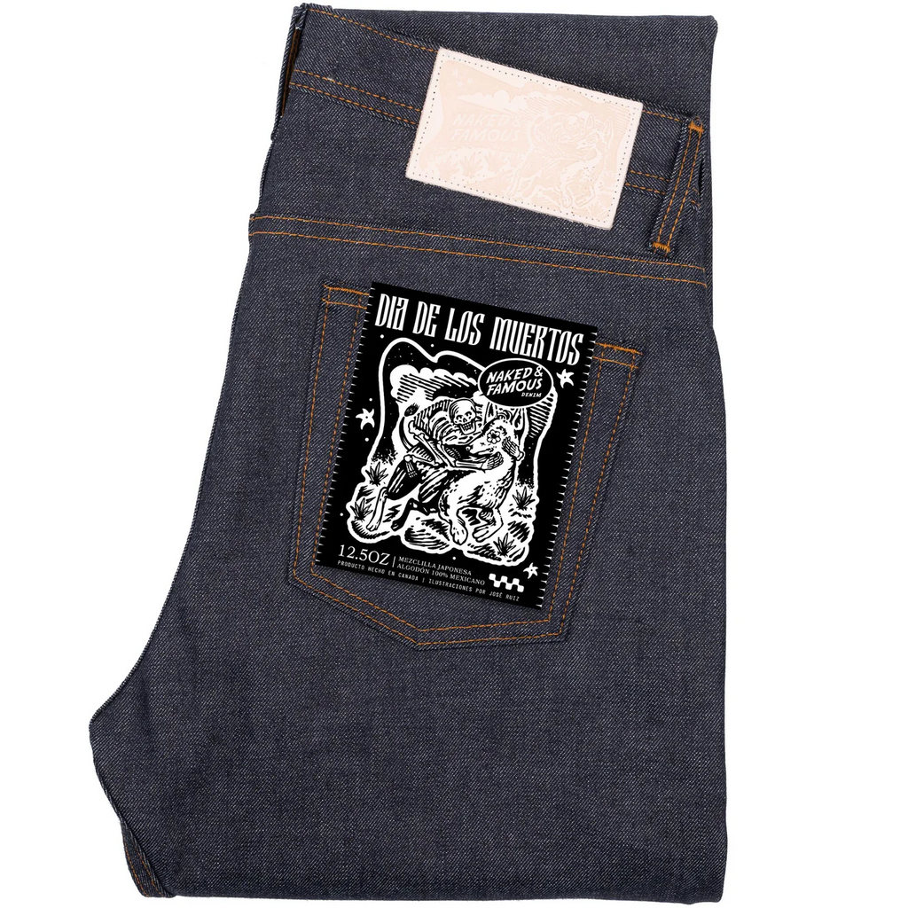 Naked & Famous Denim - Weird Guy - Dia De Los Muertos Selvedge