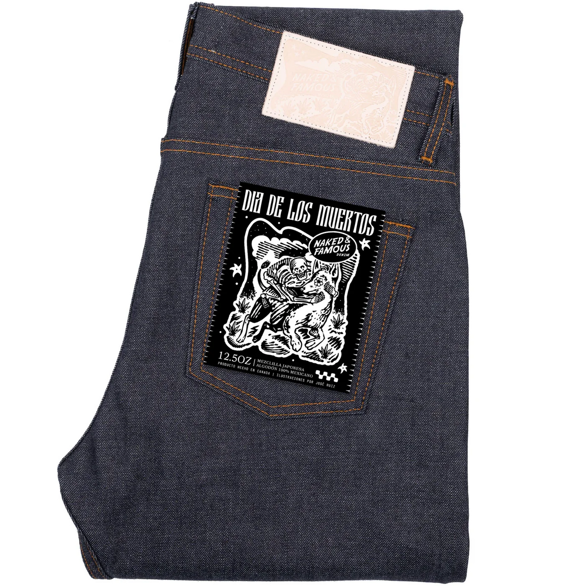Naked & Famous Denim - Weird Guy - Dia De Los Muertos Selvedge