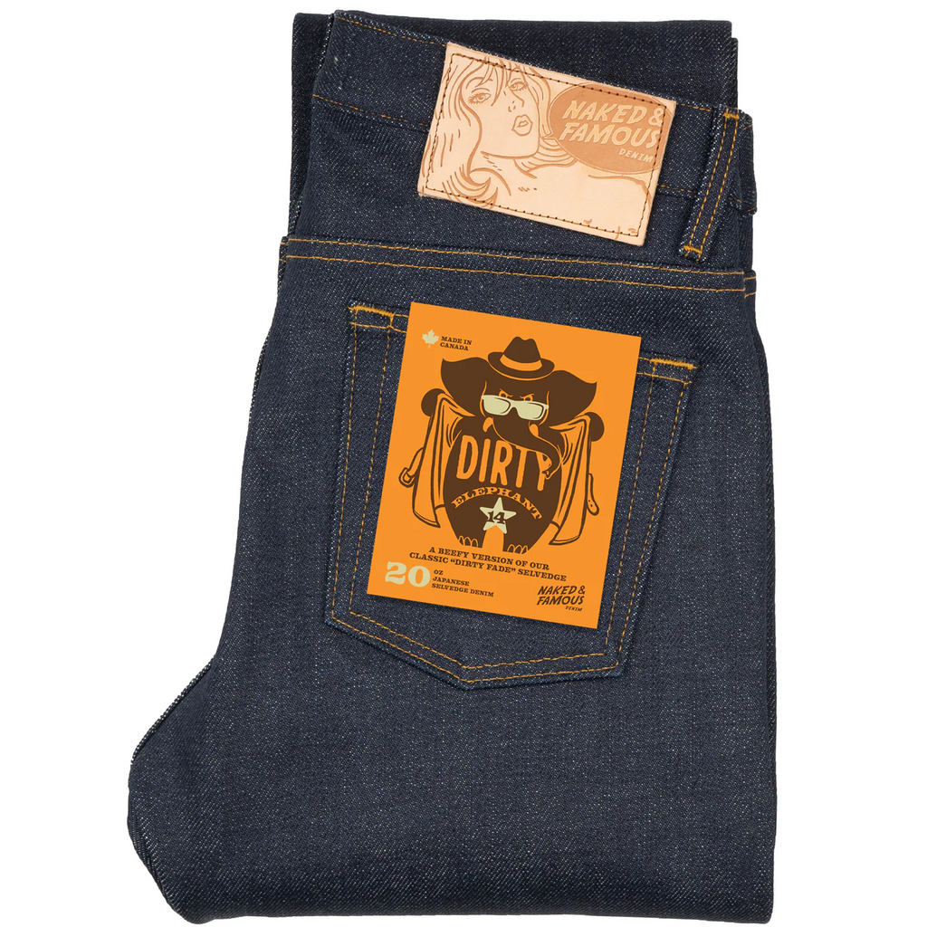 Naked & Famous Denim - Weird Guy - Dirty Elephant 14 Selvedge
