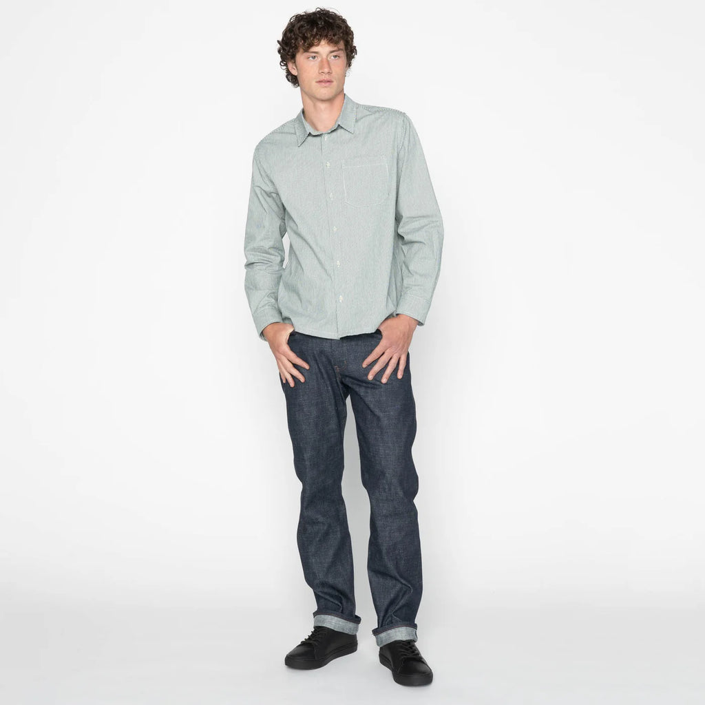 Naked & Famous Denim - True Guy - Greencast Slub Stretch Selvedge