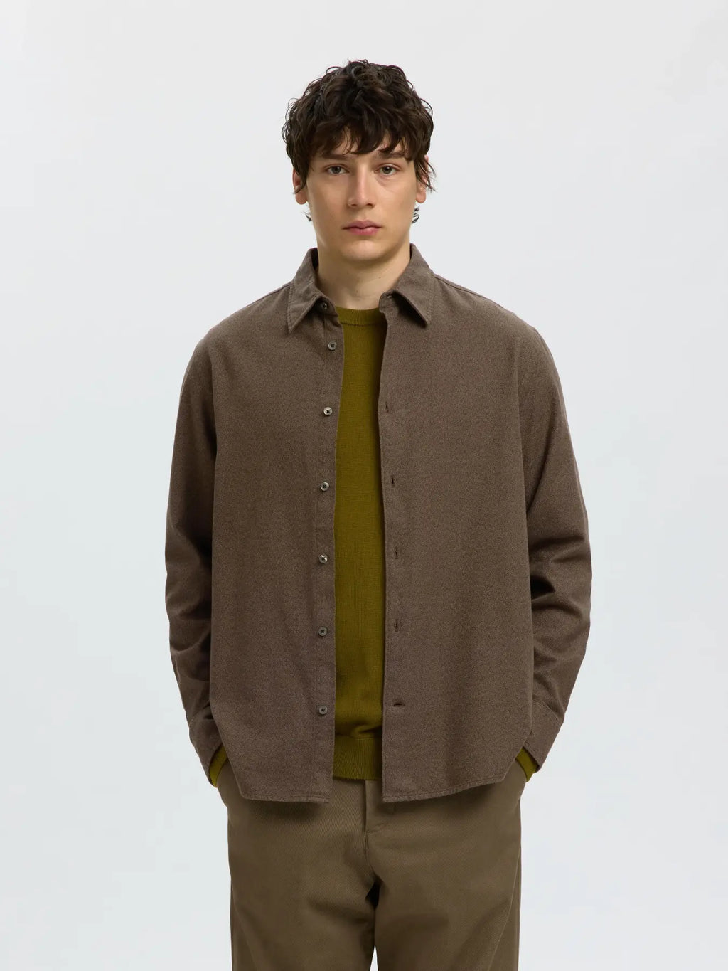 SELECTED - NOAH BRUSH TWIST SHIRT