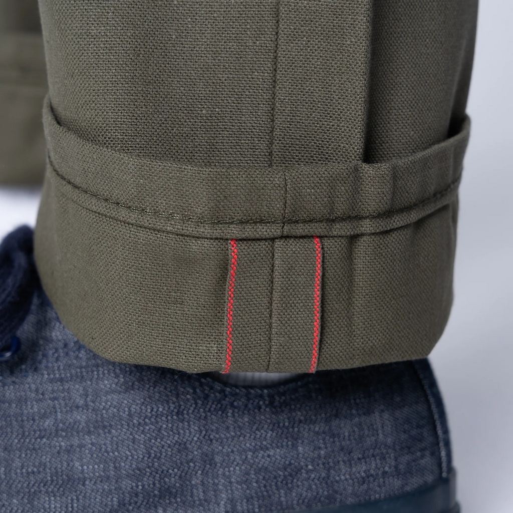 Naked & Famous Denim - True Guy - Army Green Duck Selvedge
