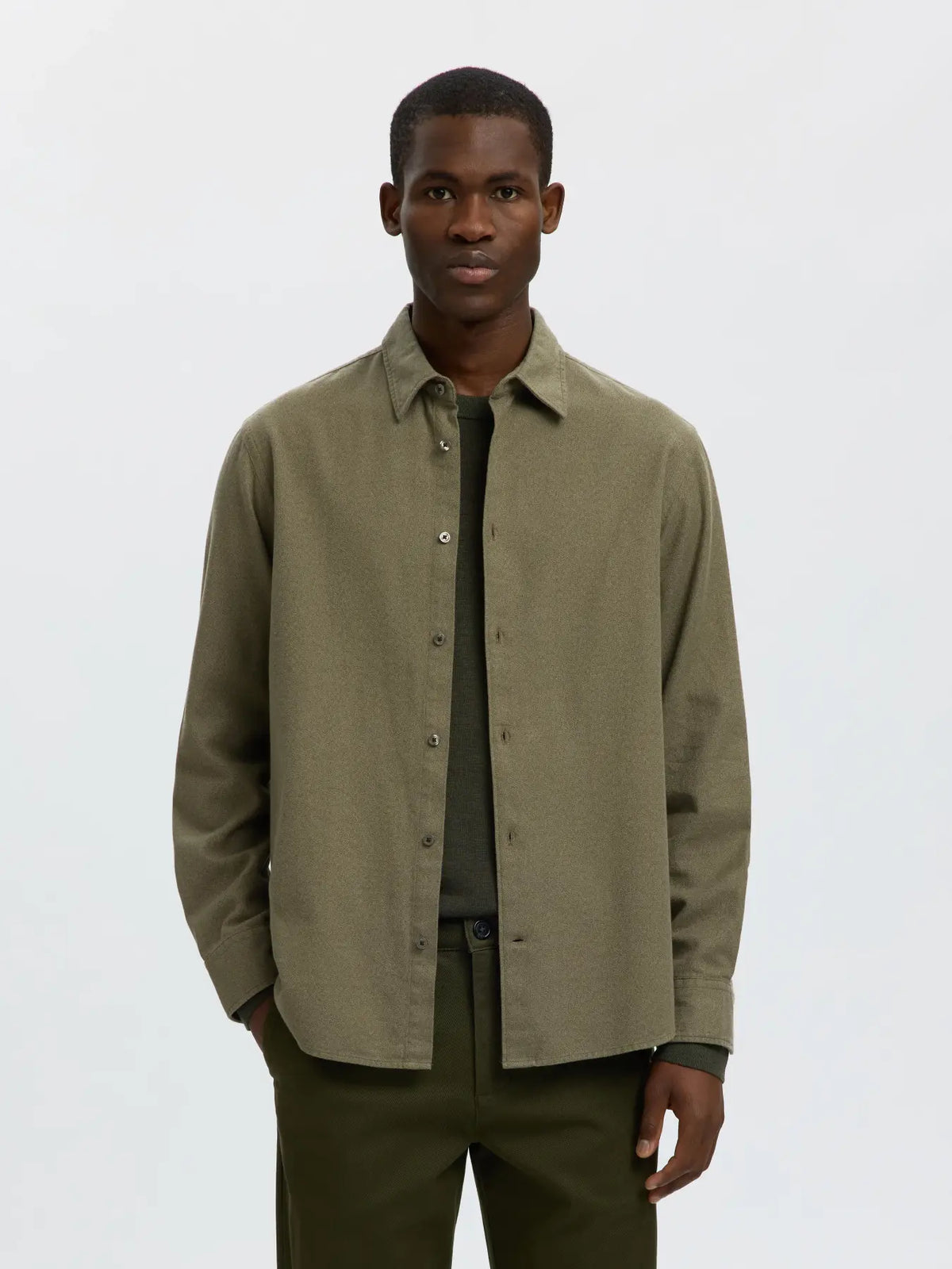 SELECTED - NOAH BRUSH TWIST SHIRT
