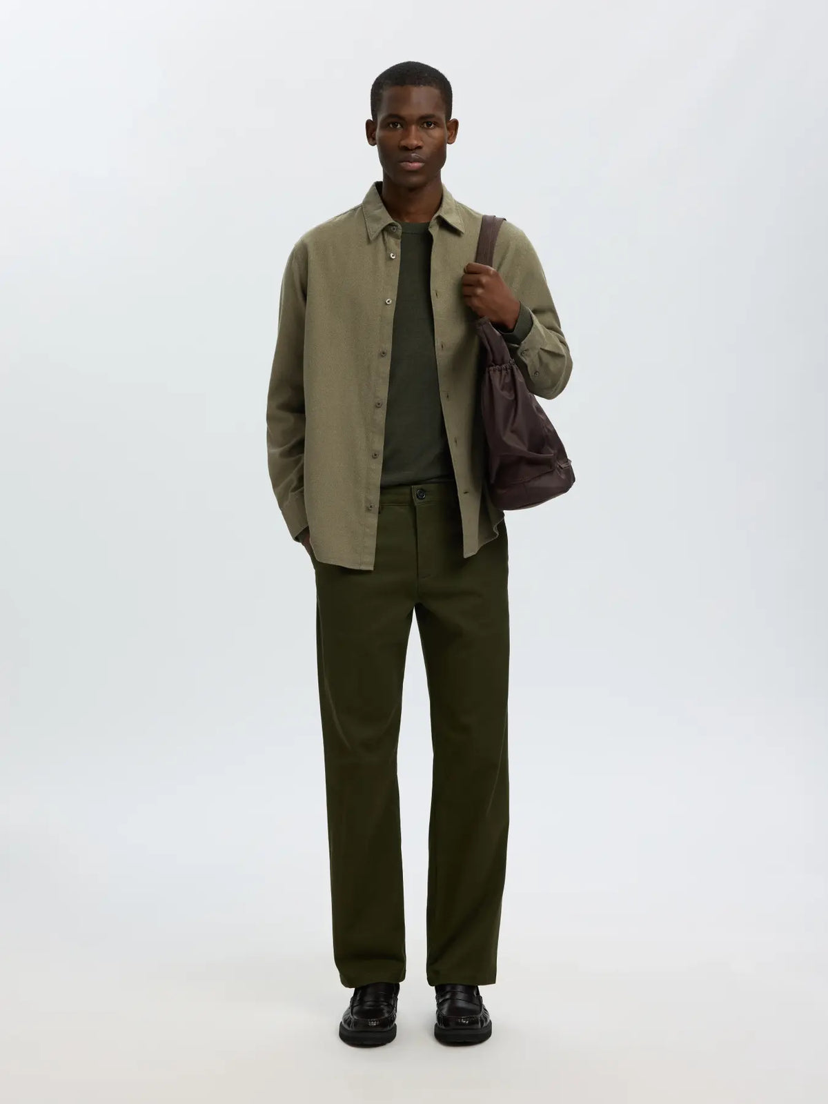 SELECTED - NOAH BRUSH TWIST SHIRT