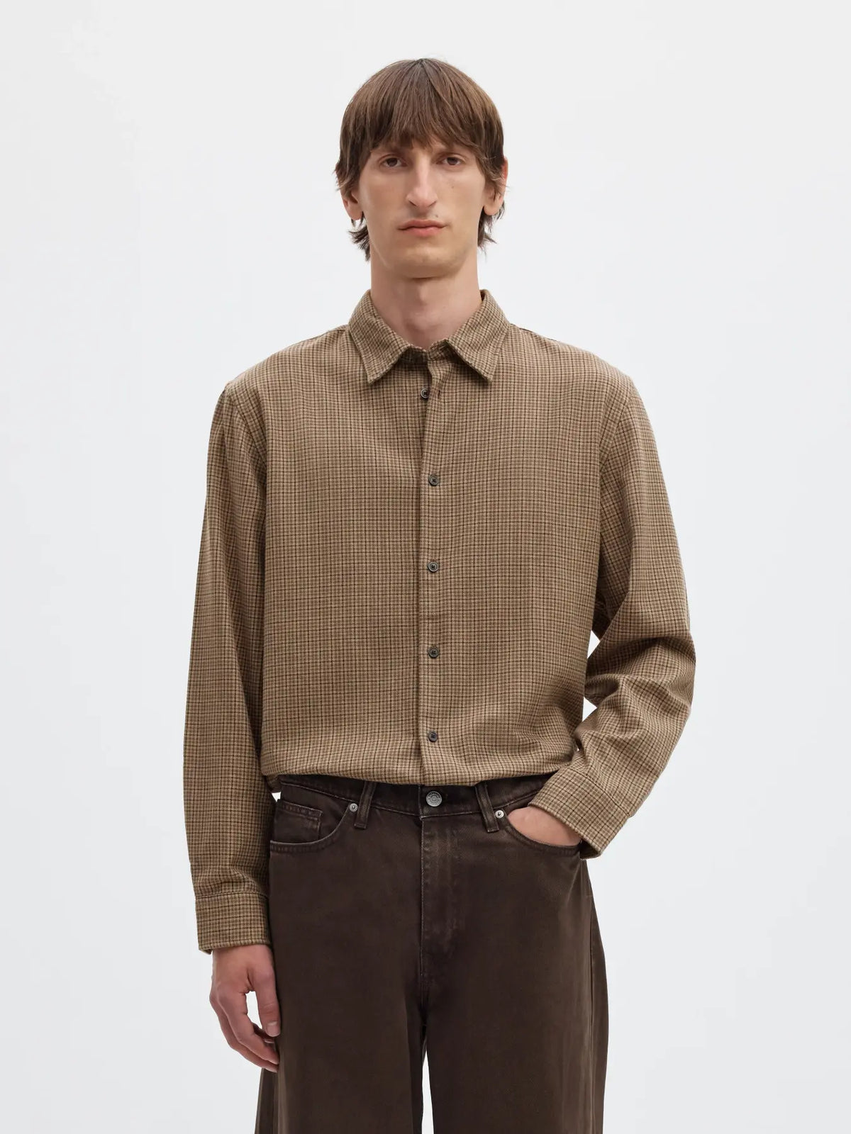 SELECTED NOAH BRUSH TWIST LONG SLEEVE SHIRT