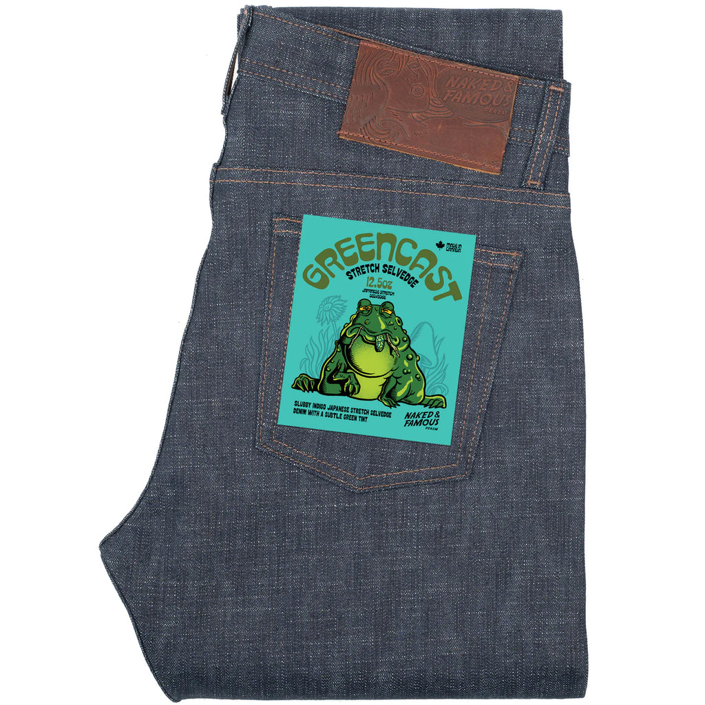 Naked & Famous Denim - Weird Guy - Greencast Slub Stretch Selvedge