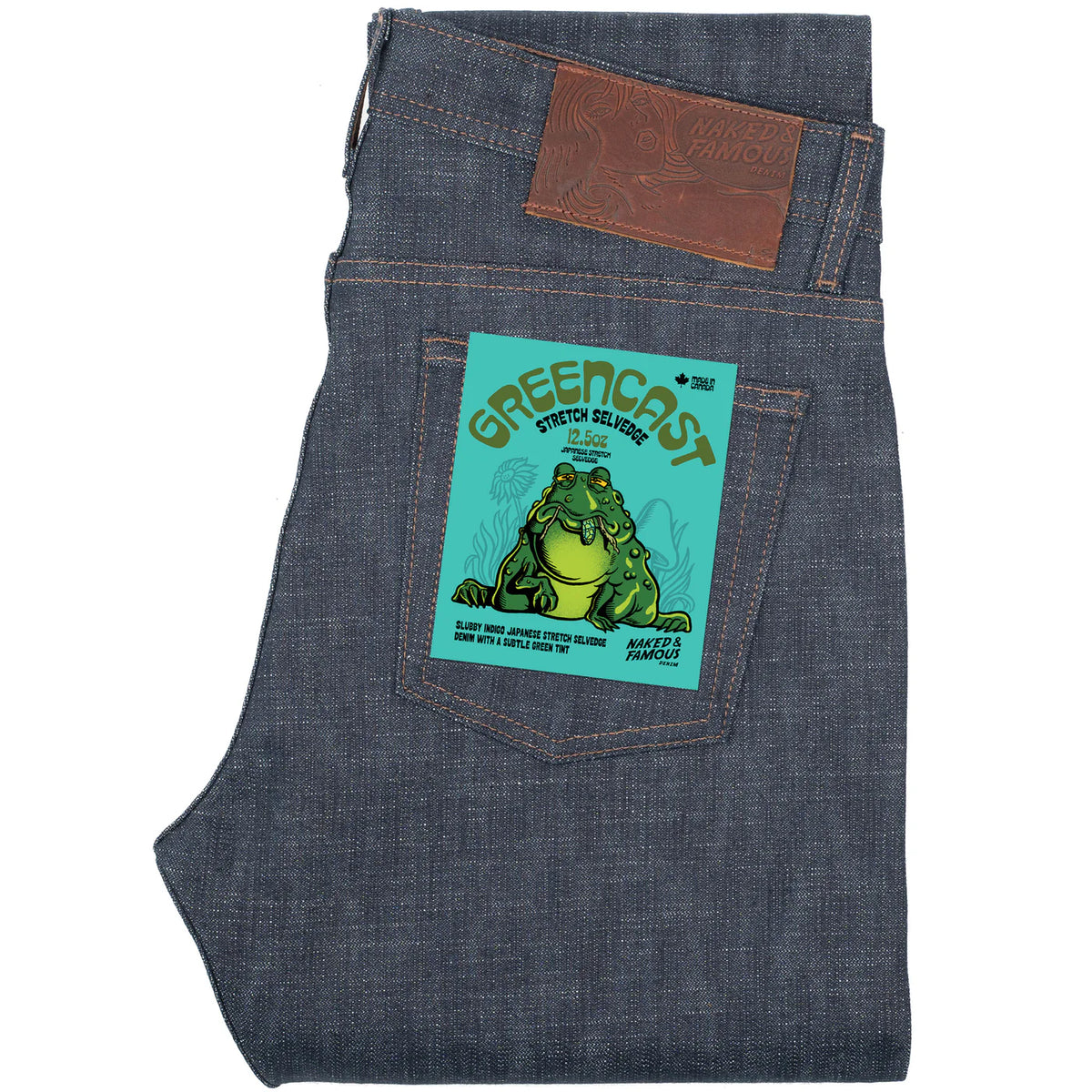 Naked & Famous Denim - Weird Guy - Greencast Slub Stretch Selvedge