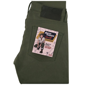 Naked & Famous - Super Guy - Army Green Duck Canvas
