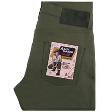 Load image into Gallery viewer, Naked &amp; Famous - Easy Guy - Army Green Duck Selvedge