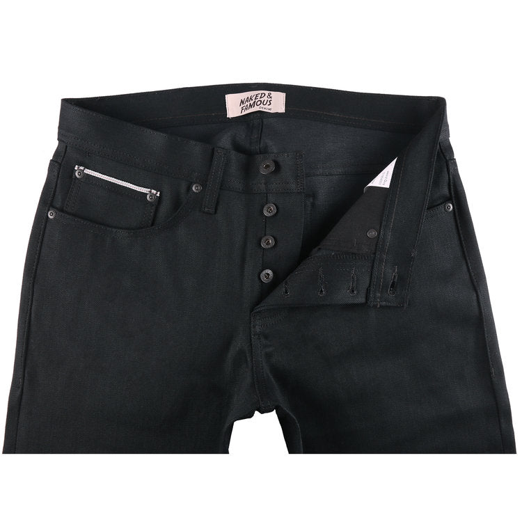 Naked & Famous Denim - Easy Guy - Black Cobra Stretch Selvedge