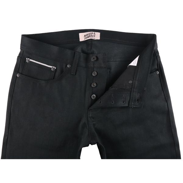 Naked & Famous Denim - Weird Guy - Black Cobra Stretch Selvedge