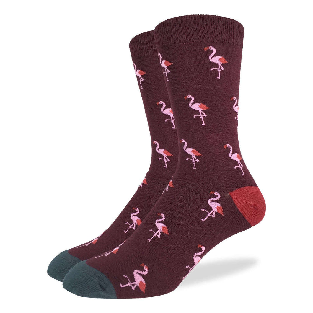 Good Luck Sock - Pink Flamingo Party Crew Sock
