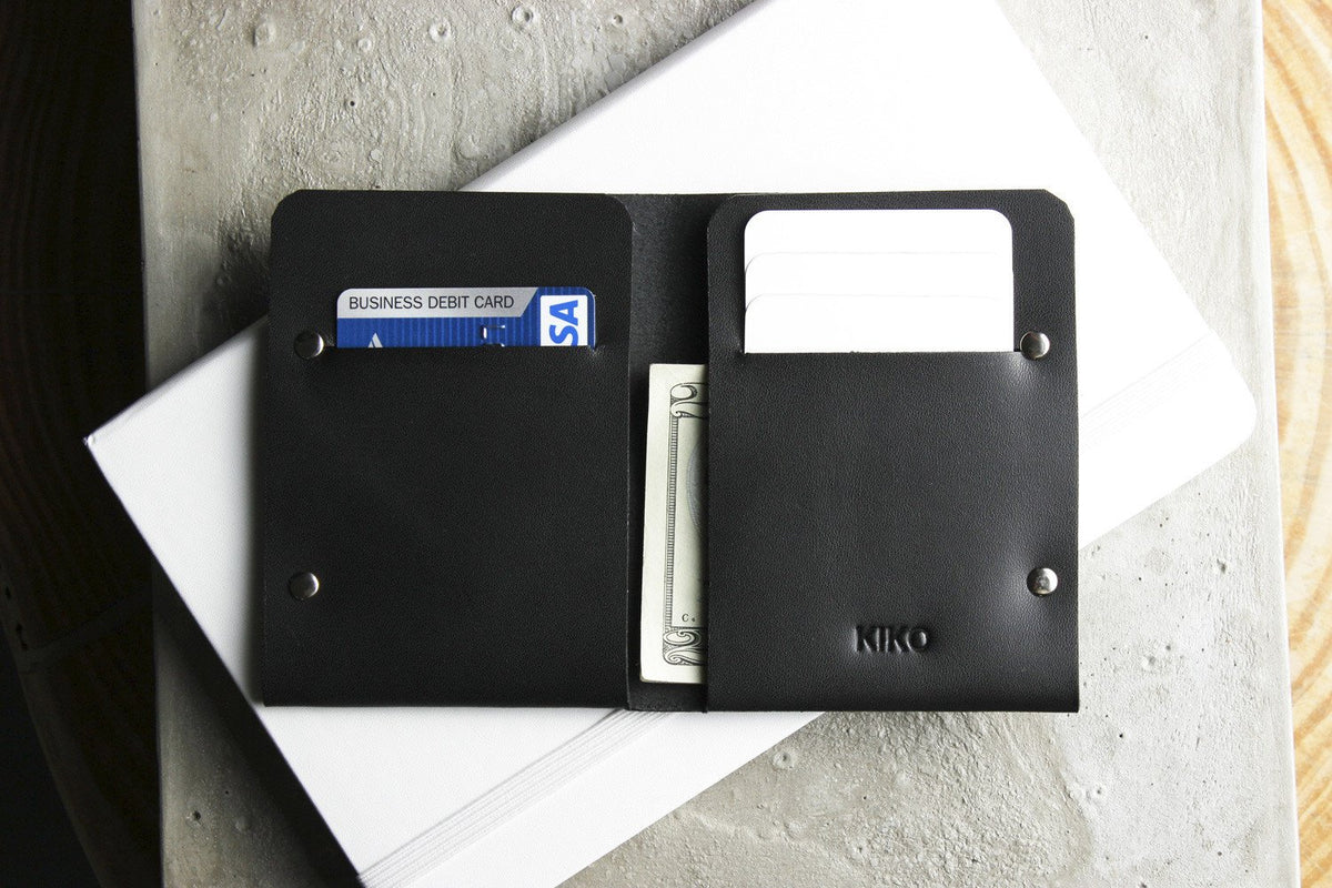 Kiko - Unstitched Leather Two-Fold Wallet