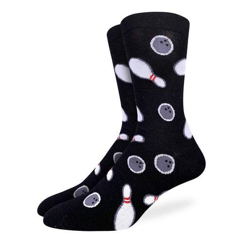 Good Luck Sock - Bowling, Black Crew Sock
