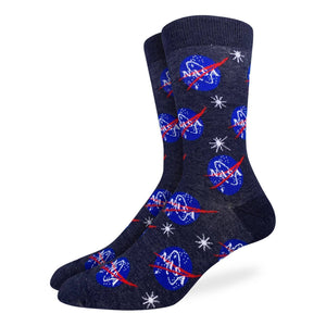 Good Luck Sock - NASA, Blue Crew Sock