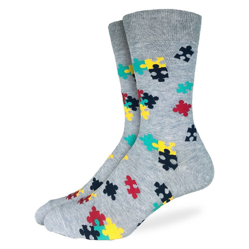 Good Luck Sock - Puzzle Pieces Crew Sock