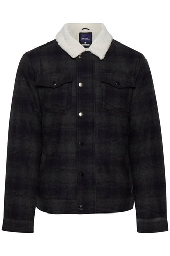 Blend - Wool Blend Sherpa Jacket - Dark Navy