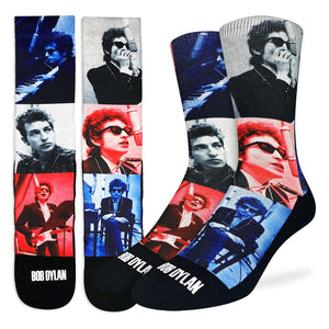 Good Luck Sock - Bob Dylan, Red and Blue Active Fit Socks