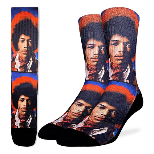 Good Luck Sock - Jimi Hendrix, Portrait Active Fit Socks
