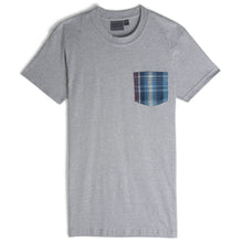 Load image into Gallery viewer, Naked &amp; Famous - Pocket Tee Indigo Retro Plaid