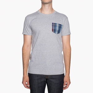 Naked & Famous - Pocket Tee Indigo Retro Plaid