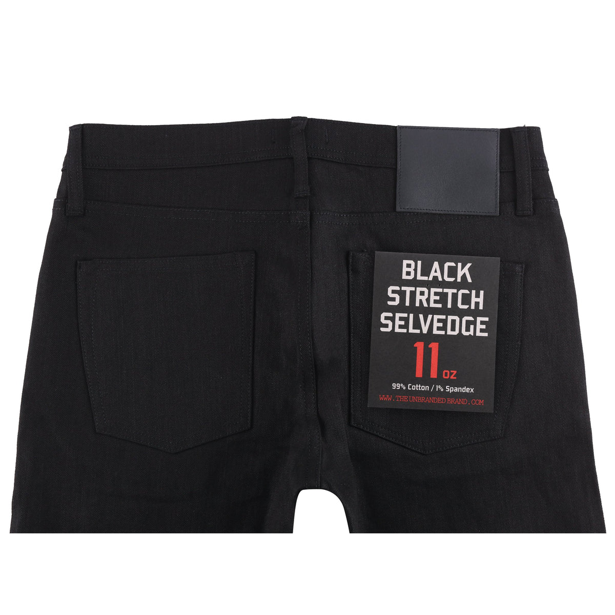 Unbranded - Skinny Fit - 11oz Black Stretch Selvedge
