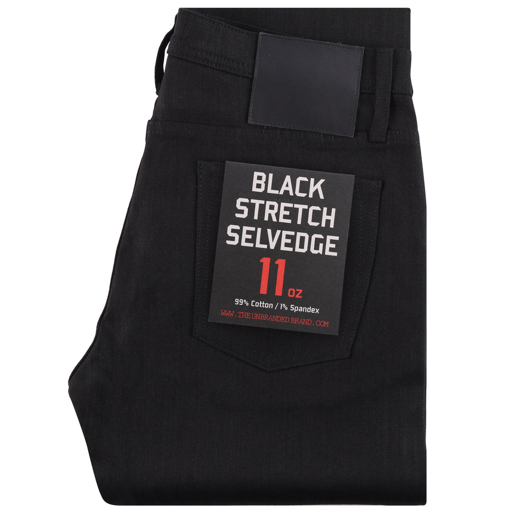 Unbranded - Skinny Fit - 11oz Black Stretch Selvedge
