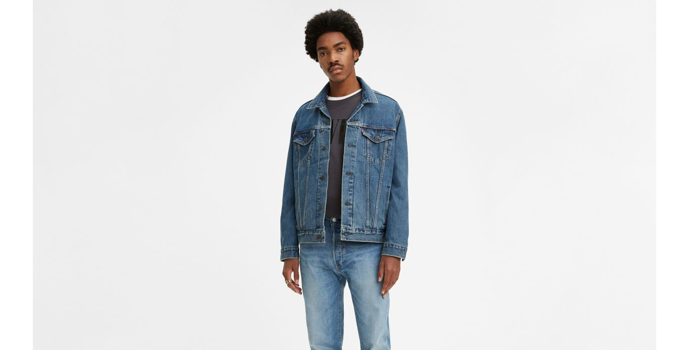 Levi's trucker best sale medium stonewash